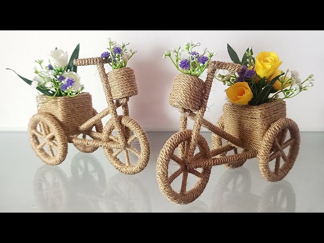 Jute Thread Cycle Craft Idea II Home Decoration Idea