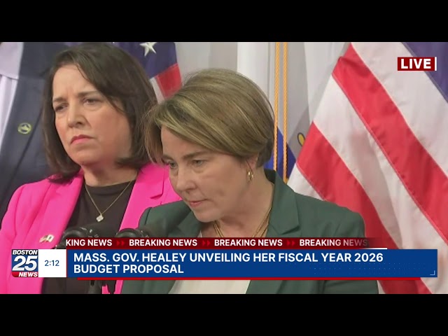 WATCH LIVE: Mass. Gov. Healey unveiling her Fiscal Year 2026 budget proposal.