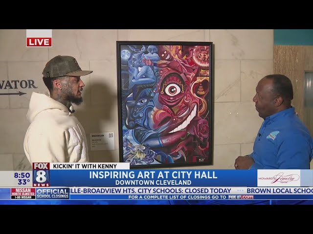 Kenny explores powerful art exhibit in Cleveland City Hall