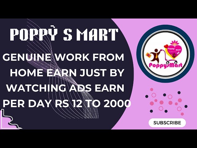 POPPYSMART GENUINE WORK FROM HOME  FULL PLAN  DETAIL IN TELUGU.