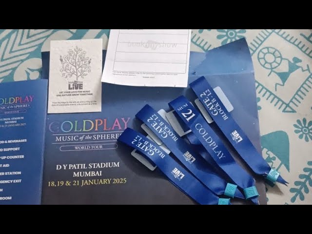 ColdPlay Tickets Unboxing | Coldplay Concert mumbai 2025