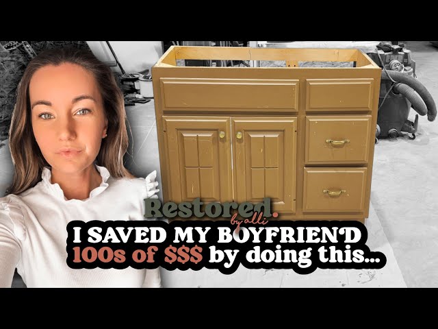 Bathroom Vanity Makeover for under $50 - barndo bathroom renovation - furniture flip - Minnesota