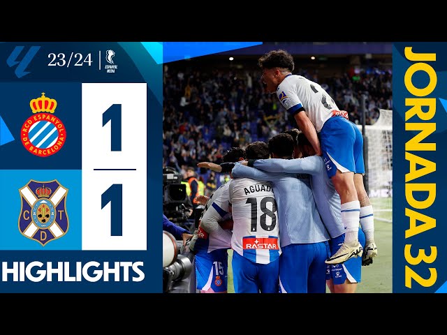 ⚽ RESUMEN J32 | Espanyol 1-1 Tenerife | #LaLigaHighlights