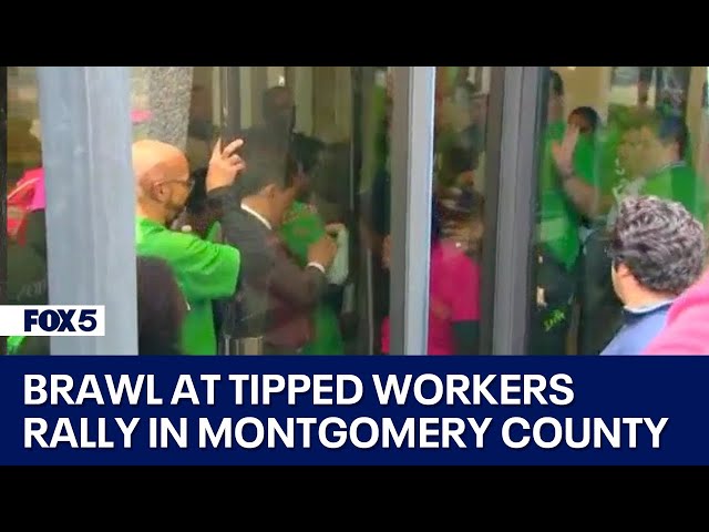 Brawl at tipped workers rally in Montgomery County