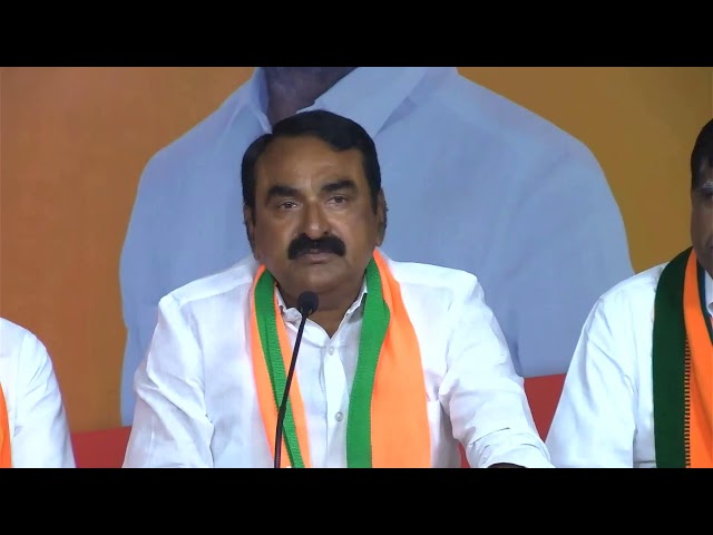 Live:Shri Konda VishweswarReddy,and Dr Boora Narsaiah Goud,addressing the media at BJP State Office