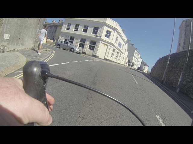 This is what 10 mph looks like on a bicycle.