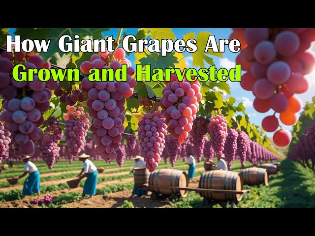 Japanese Grape Farm: How Farmers Harvest Premium Grapes | Farming Documentary