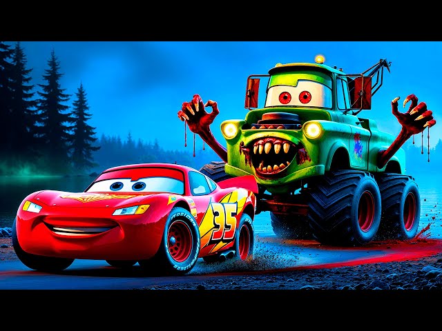 Big & Small vs Epic Escape: McQueen VS MATER MONSTER TRUCK ZOMBIE Eater Cars in BeamNG.Drive