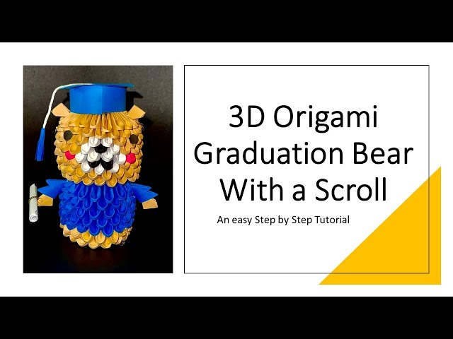 How to make Paper Graduation Bear