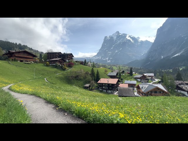 Wonderful 🇨🇭 GRINDELWALD Switzerland Landscape in the Alpine Village, ASMR 4K