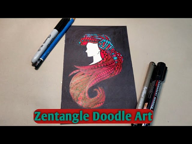 Draw With Me Ariel | Zentangle Doodle Art | Live