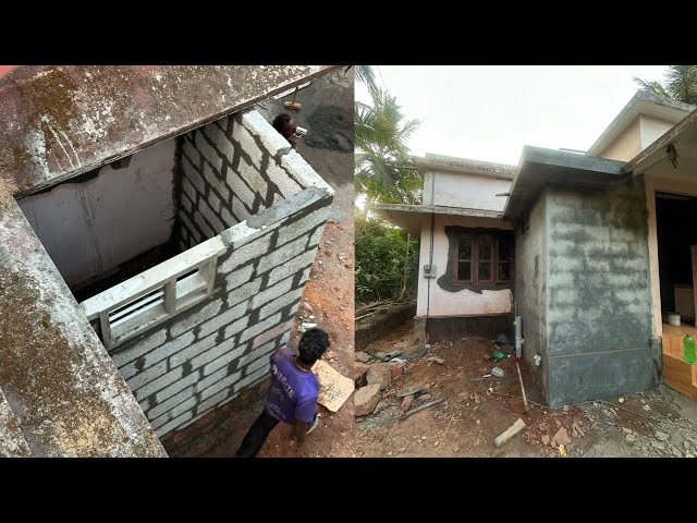 Bathroom construction/അറ്റാച്ചഡ് ബാത്രൂമിന്റെ പണി തീർന്നപ്പോൾ(part 2)