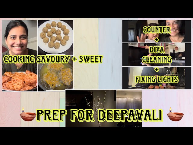 Diwali 2024 Prep | Countertop Cleaning | Pindi Vantalu Chesanu | Lights Pettamu #2024 #diwali