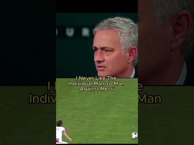 "Mourinho: 'Messi Is Unstoppable in One-on-Ones' 🔥🐐" #shorts #viralvideo #messi  #football #soccer