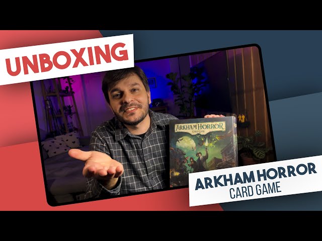 O que tem na caixa de Arkham Horror Card Game? - Galápagos Jogos