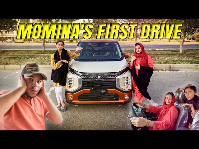 Momina's first test drive | She did more well than expected😱