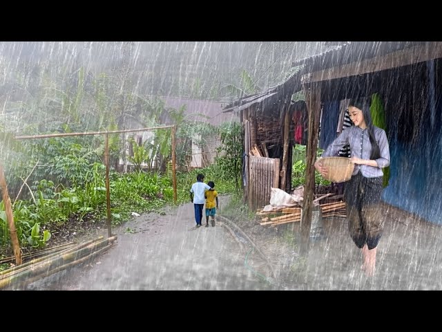 Rainstorm & Thunder in a Quiet Village | Find Deep Peace & Relaxation | Rain Sounds for Sleep☔⚡