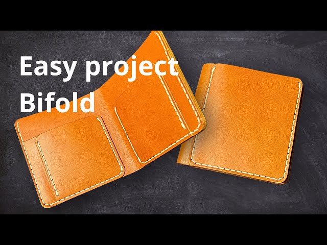 Making a bifold wallet from vegetable tanned leather| free PDF pattern | бесплатное лекало