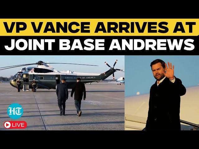 U.S. Vice President LIVE: VP JD Vance Returns From Hurricane Visit | Joint Base Andrews Arrival Live