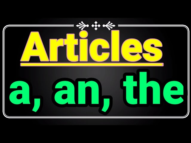 Use of articles in English grammar in Urdu and in Hindi.