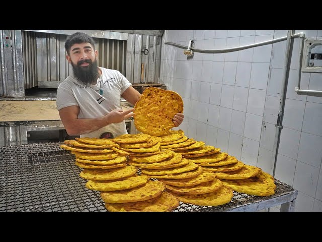 "How to Make Traditional Bojnord Herb Bread | Unique Iranian Recipe!"