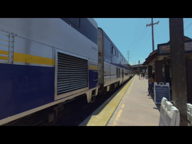 VR180 - Amtrak Pacific Surfliner Train #777 Northbound Old Town San Diego CA - Aug 15th 2020 (1/2)