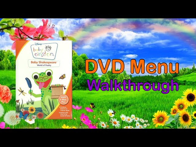 Baby Einstein: Baby Shakespeare 2007 DVD Menu Walkthrough