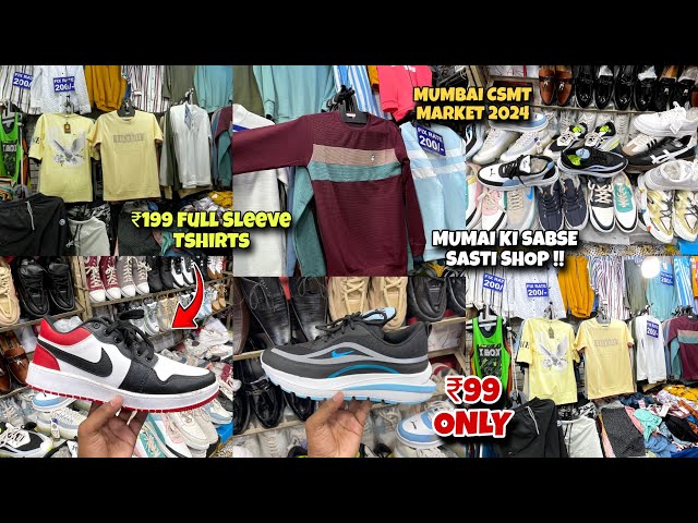 Mumbai Csmt Market 2024 | Lowest Clothes Market In Mumbai | Fs Market | Churchgate Market