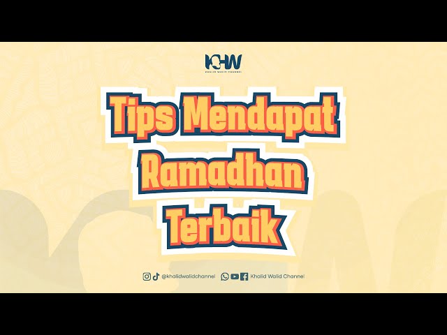 [Live Tunda] Tips Mendapat Ramadhan Terbaik | Ustadz Khalid Walid, Lc., M.Pd., MA