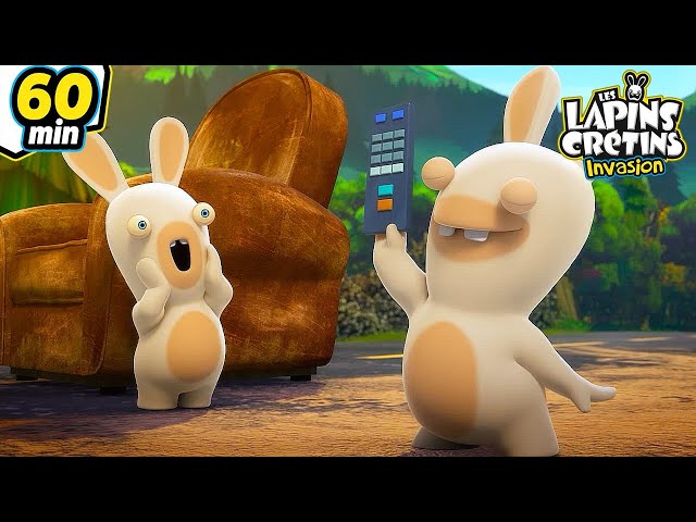 Les Lapins trouvent une télé ! | 1H Les Lapins Crétins Invasion | Animaj Kids