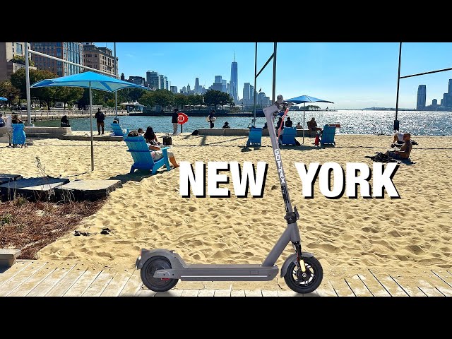 Riding GoTrax G6 Commuter Scooter on NYC's Most Scenic Bike Paths - Hudson River Greenway