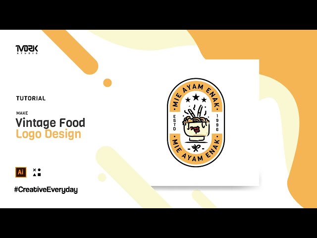 How to make vintage food logo design I Adobe Illustrator