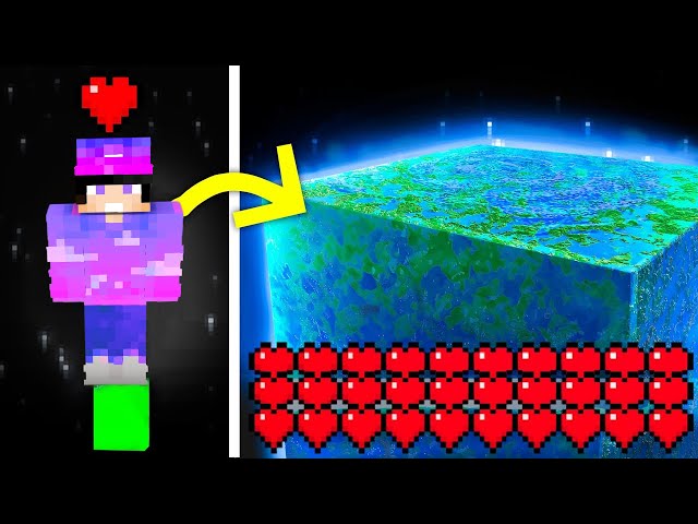 Minecraft, But My Hearts = World Size..