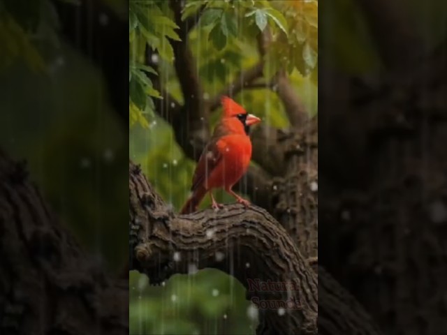 🕊️ Cardinal’s Most Relaxing Song with Rain – Sleep, Relax & Focus Instantly! 🌧️