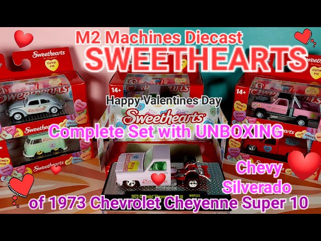 M2 Sweethearts VALENTINES DAY pink Hot Wheels set of 6 Chevy Chevrolet Squarebody Cheyenne Silverado