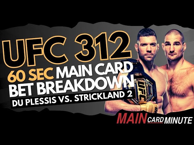 Best UFC 312 Bets | 60 Sec Full Card Bet Breakdown | Du Plessis vs. Strickland 2 | Zhang vs. Suarez