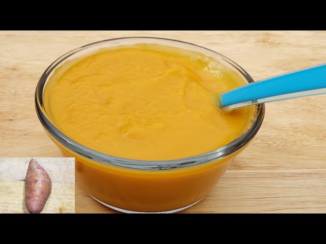 sweet potato puree for baby recipe | Homemade sweet potato puree for babies | baby food ideas