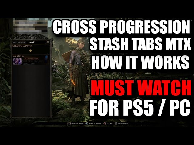 [PoE2 Guide] Stash Tab Sharing, Cross Progression & MTX  (PS5, PC, Xbox) [WATCH AFTER You Link]