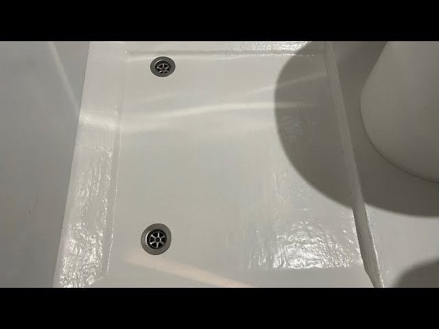 DIY Fibreglass campervan shower tray