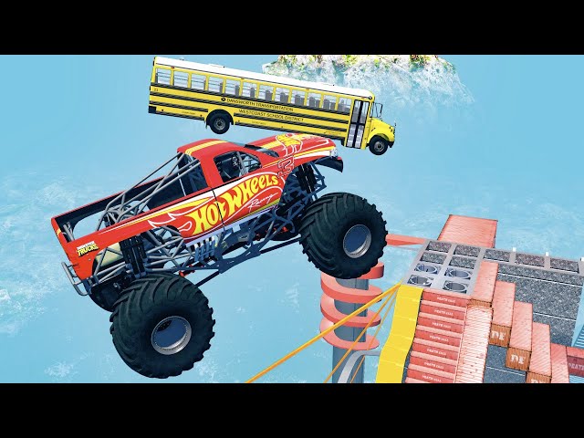 Madness Car Jumping & Crashing Down The Death Fall Map | BeamNG Drive Gameplay #26 | Live Stream