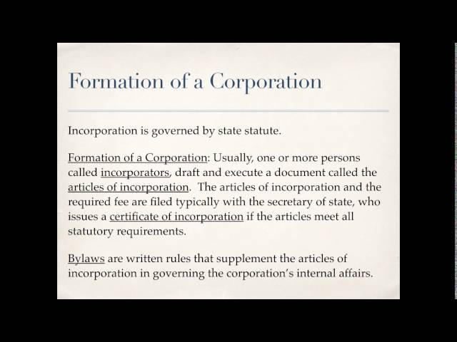 Business Organizations: Corporations