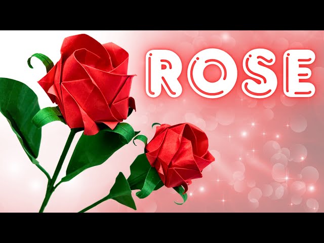 Origami Rose | How to Make an Easy Origami Rose | Paper Folding Rose | Origami Flower