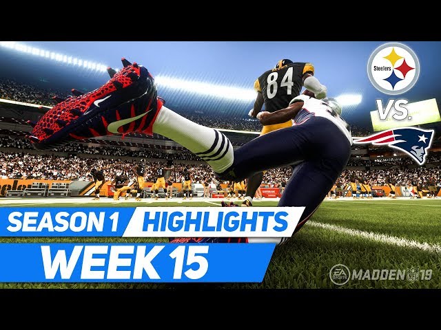 Patriots vs. Steelers Week 15 Highlights | CGI League Madden 19 Season 1