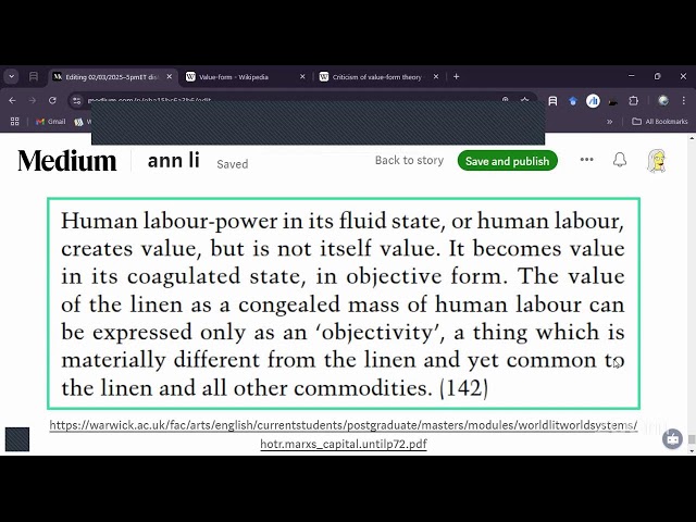 Dis & DatInformation w/Ann Li: Value-Form Theory Again