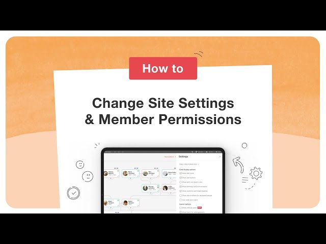 How to Change Site Settings and Member Permissions