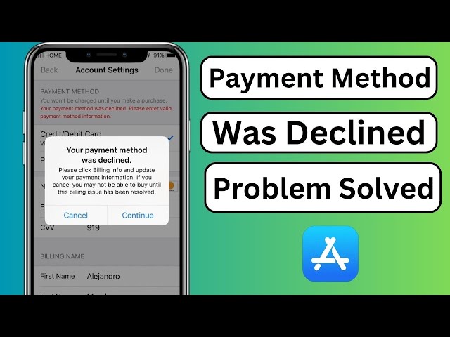 How to Fix Your Payment Method Was Declined App Store | iOS 18 | 2025