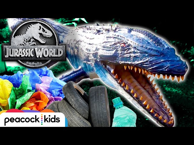 GIANT Mosasaurus Built with ONLY Recycled Materials | JURASSIC WORLD