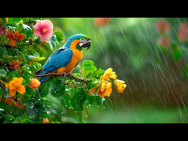 Healing Music To Relieve Stress With Bird and Rain Sounds🕊️Rain Sounds For Sleeping🌧️Relaxing Piano