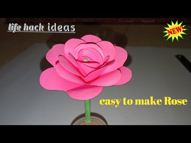 life hack ideas | easy to make Rose | paper  |  how to make paper  rose | Crafts New