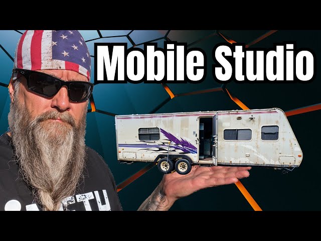 I Built a Complete Studio in a Tiny $650.00 Camper